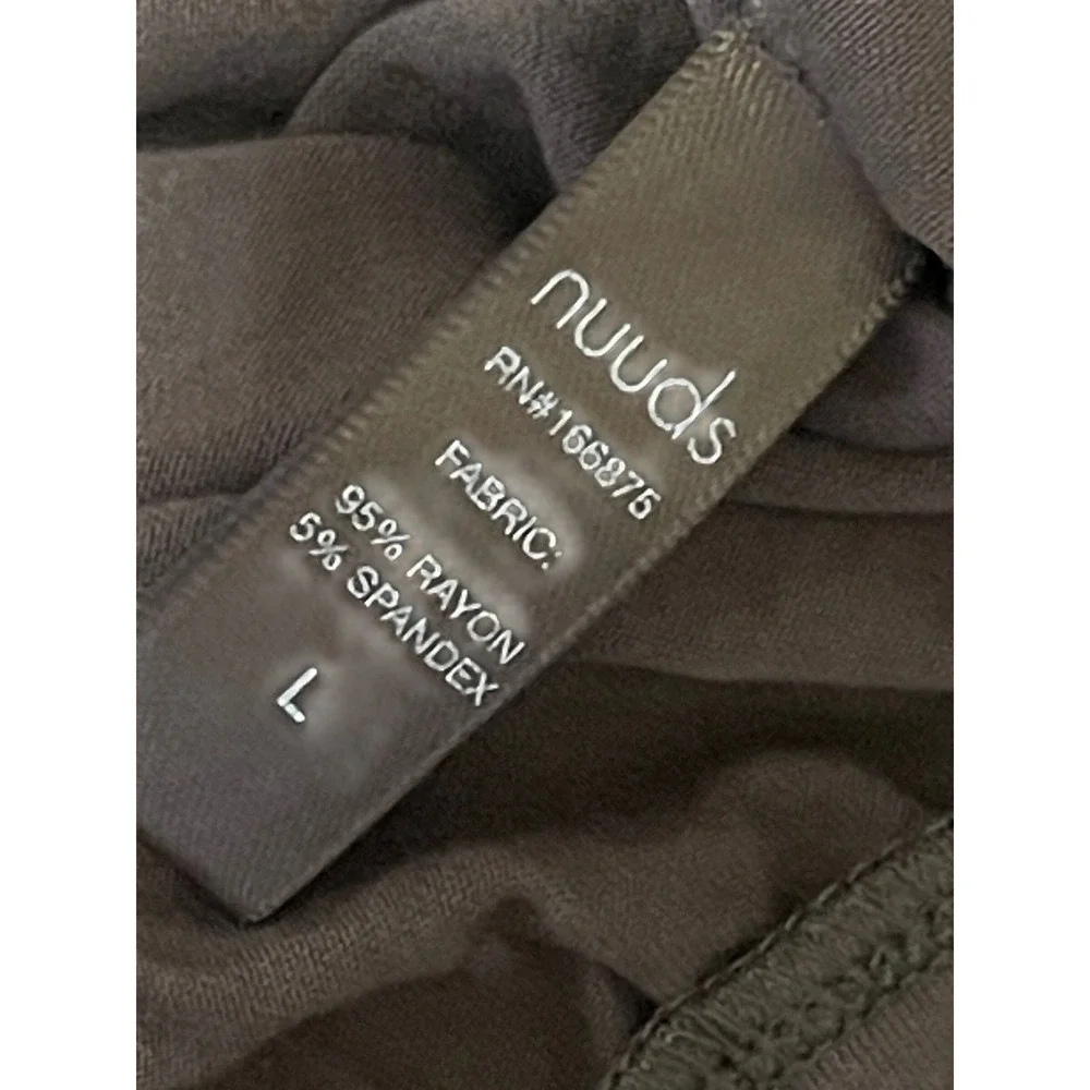 Nuuds Womens Wide Leg Lounge Pants brown Drawstring Pajama‎ Size L I01